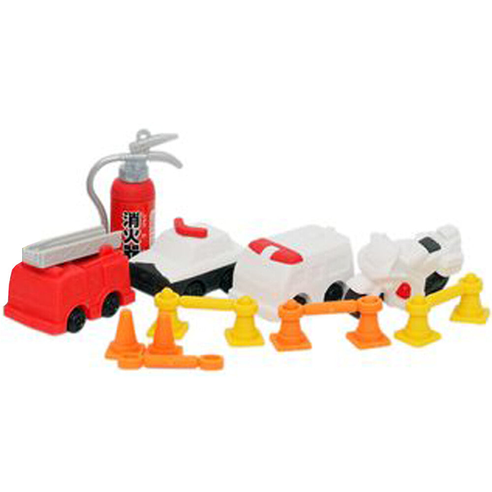IWAKO Japanese Puzzle Eraser Set – Emergency Vehicles & Transportation (2 Packs)