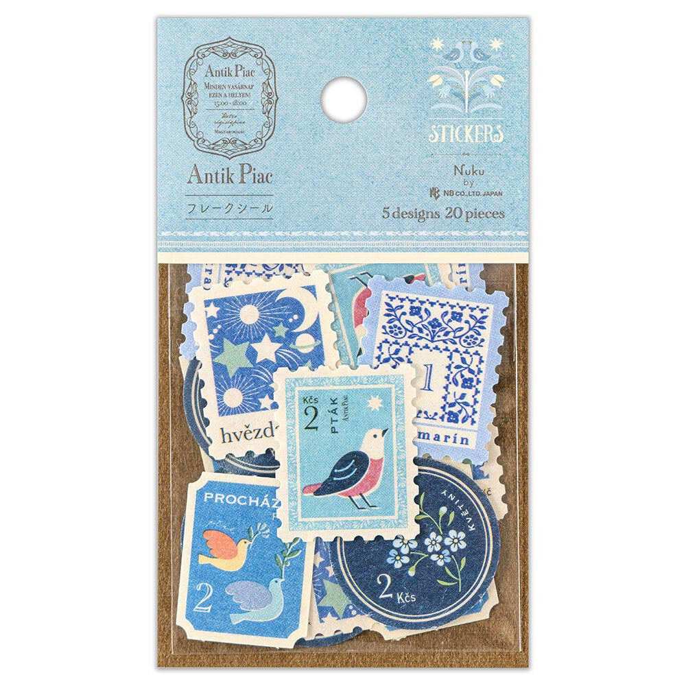 Vintage Japanese Flake Sticker Set for Journaling & Collage