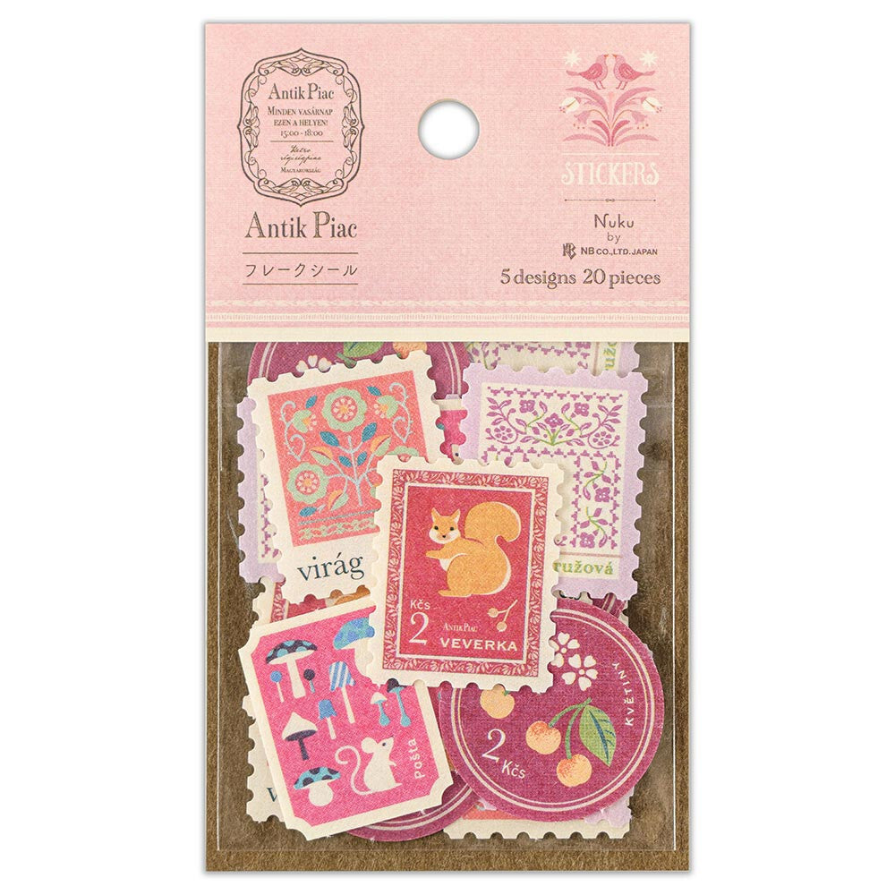 Vintage Japanese Flake Sticker Set for Journaling & Collage