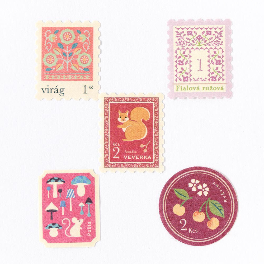 Vintage Japanese Flake Sticker Set for Journaling & Collage