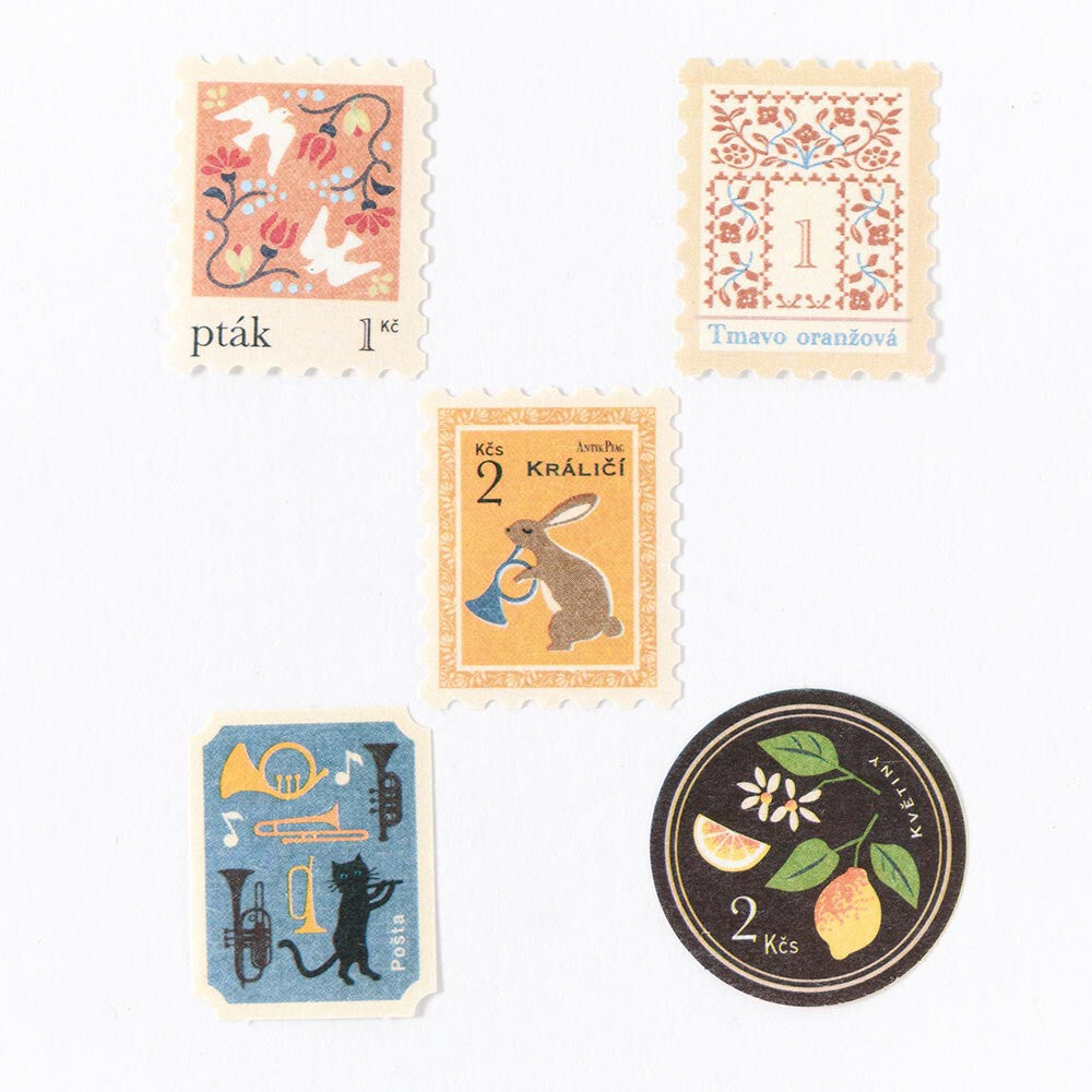 Vintage Japanese Flake Sticker Set for Journaling & Collage