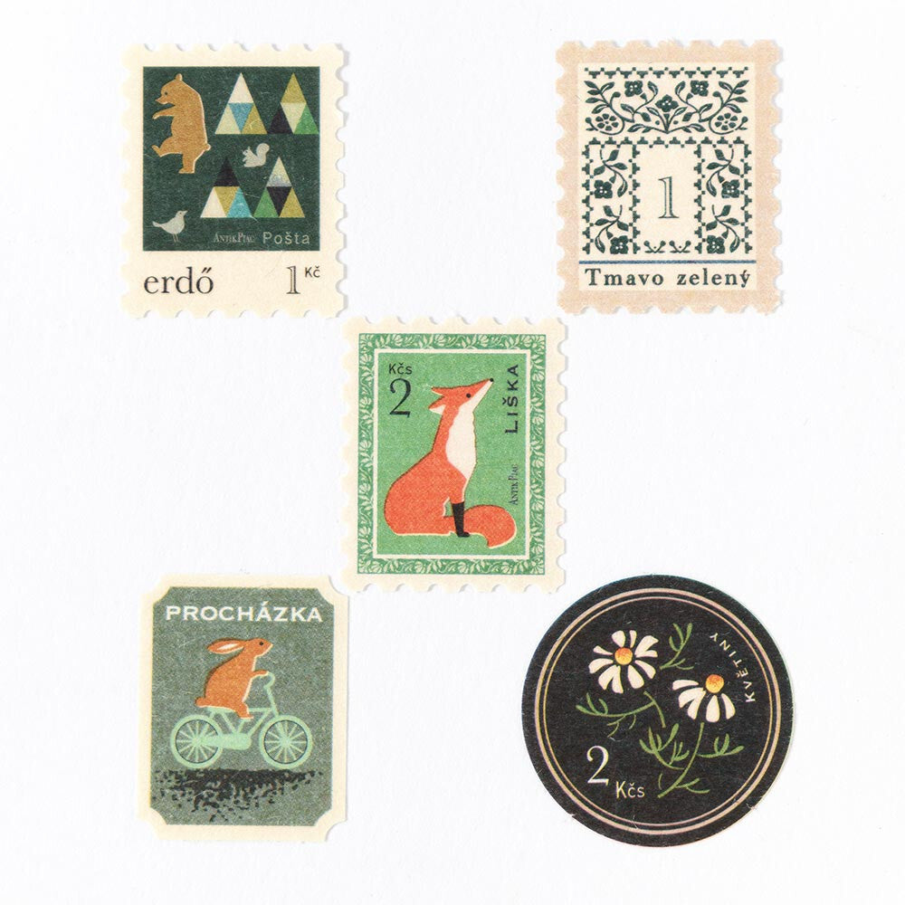 Vintage Japanese Flake Sticker Set for Journaling & Collage