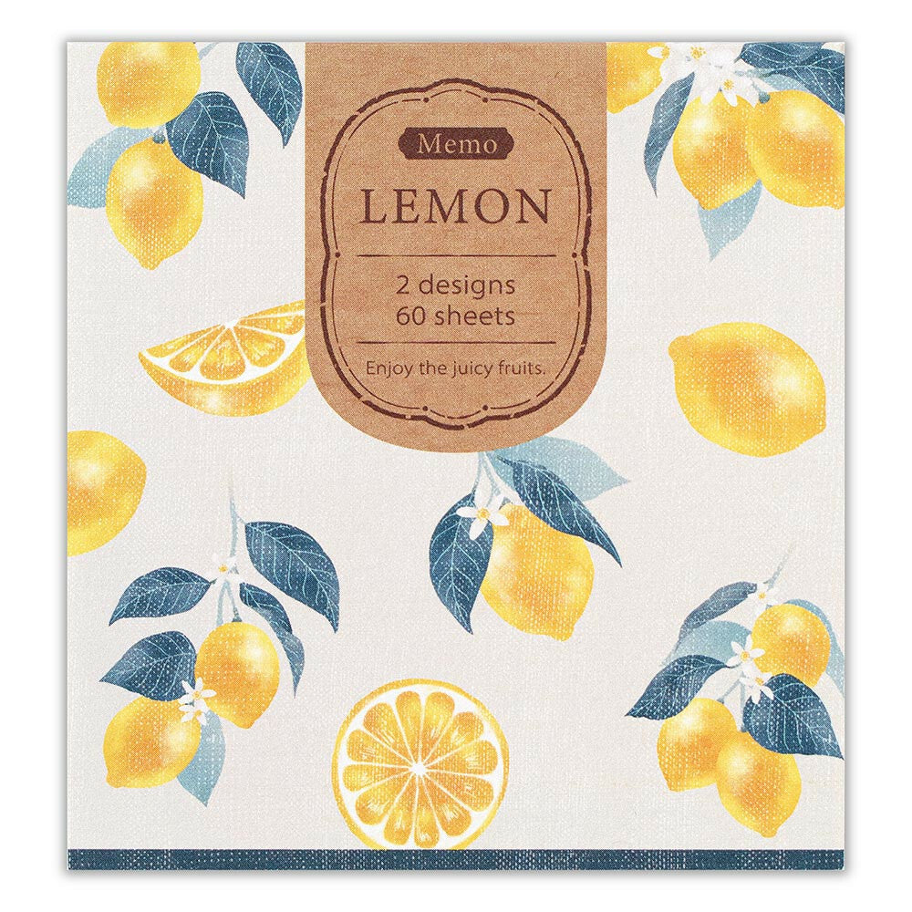 Fruity Japanese Memo Pad Set – Kiwi, Grape & Lemon