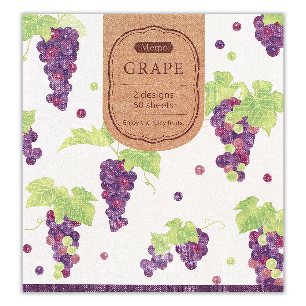 Fruity Japanese Memo Pad Set – Kiwi, Grape & Lemon