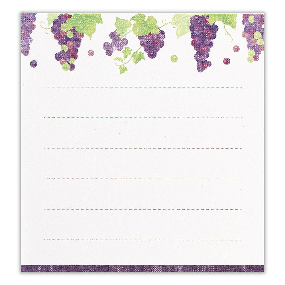 Fruity Japanese Memo Pad Set – Kiwi, Grape & Lemon