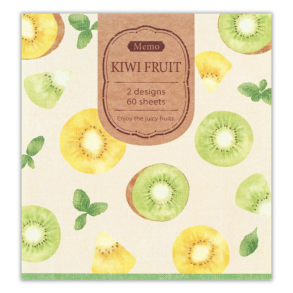 Fruity Japanese Memo Pad Set – Kiwi, Grape & Lemon