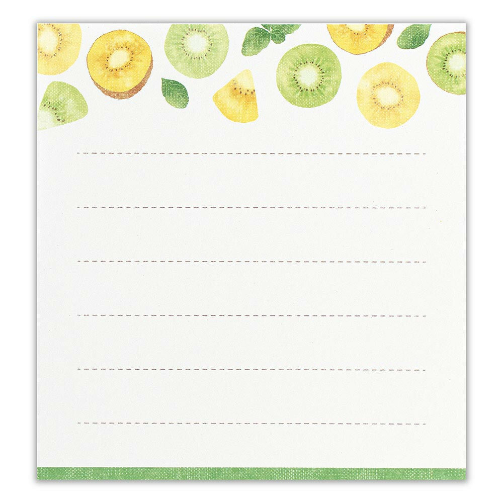 Fruity Japanese Memo Pad Set – Kiwi, Grape & Lemon