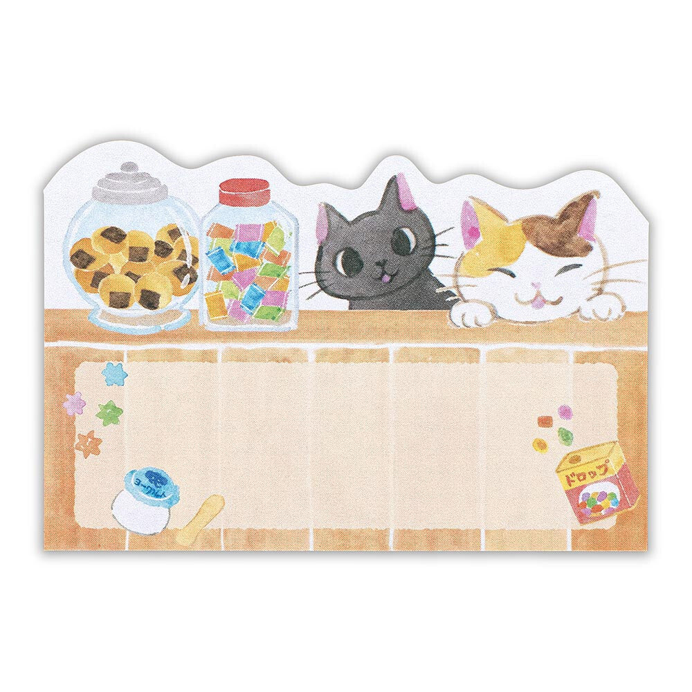 Retro Japanese Cat Sticky Note Set – Kawaii Memo Pads