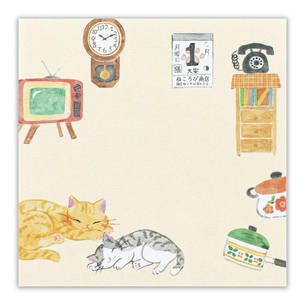 Retro Japanese Cat Sticky Note Set – Kawaii Memo Pads
