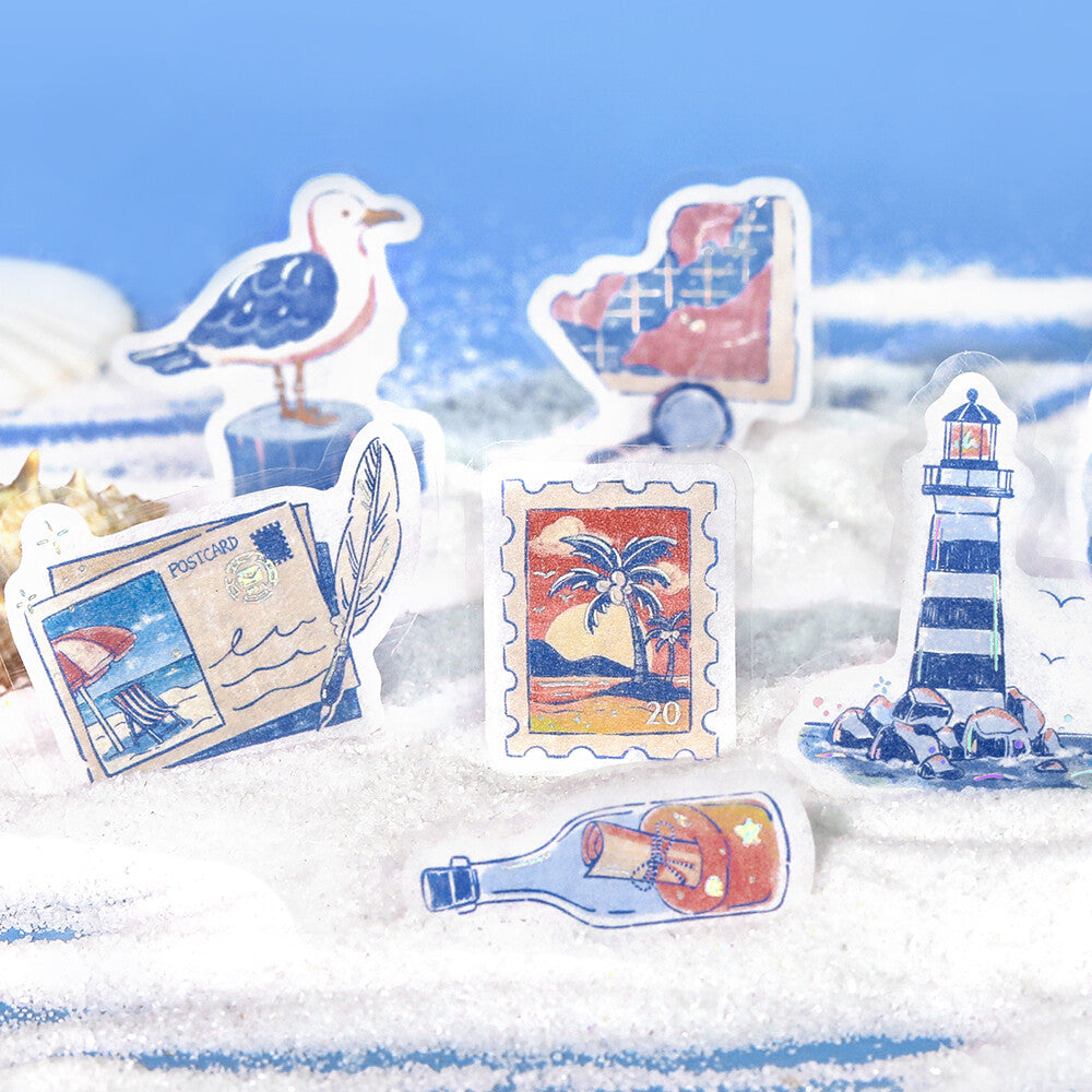 Vintage Travel Flake Sticker Set – Japanese Journaling Stickers