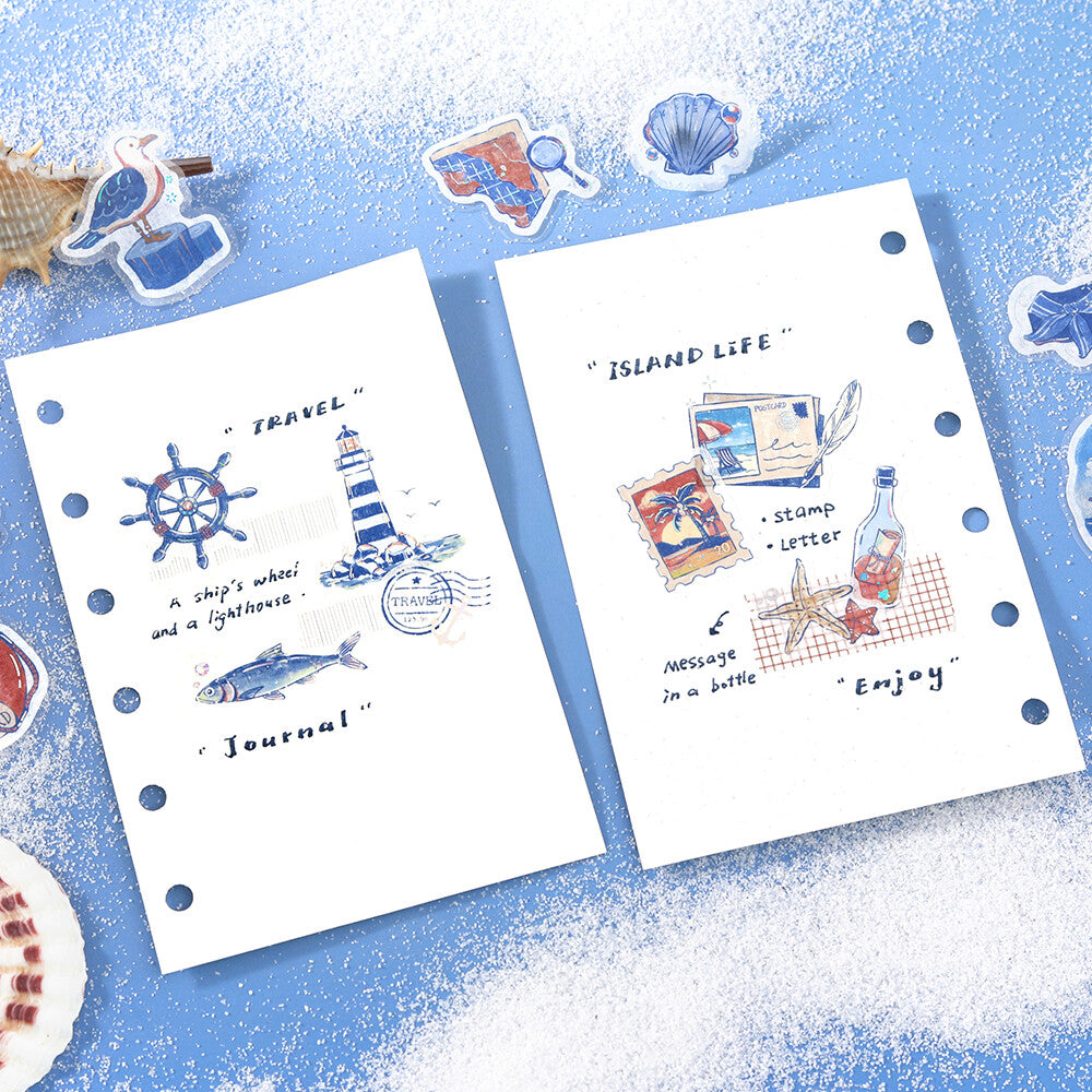Vintage Travel Flake Sticker Set – Japanese Journaling Stickers