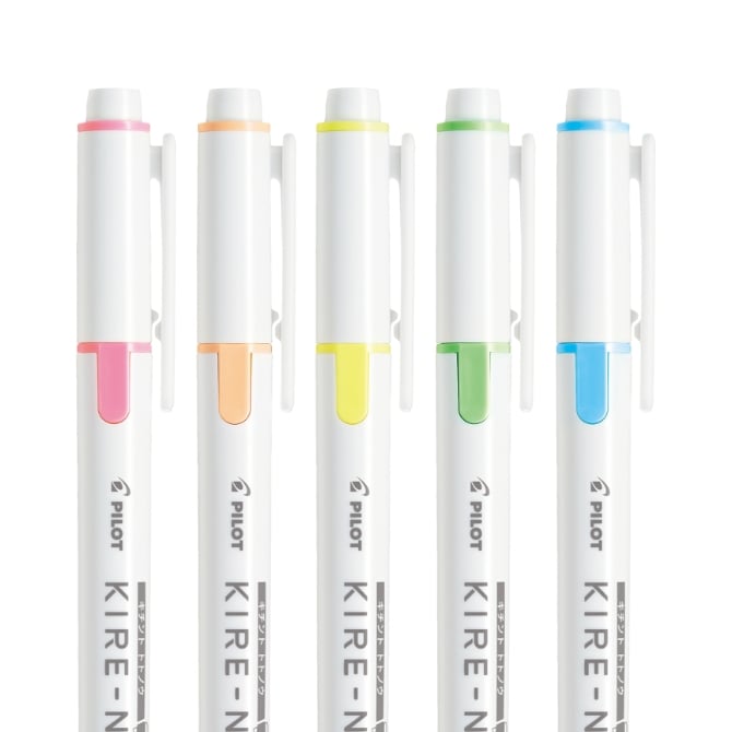 PILOT KIRE-NA Minimal Highlighter Set – 5 Colors