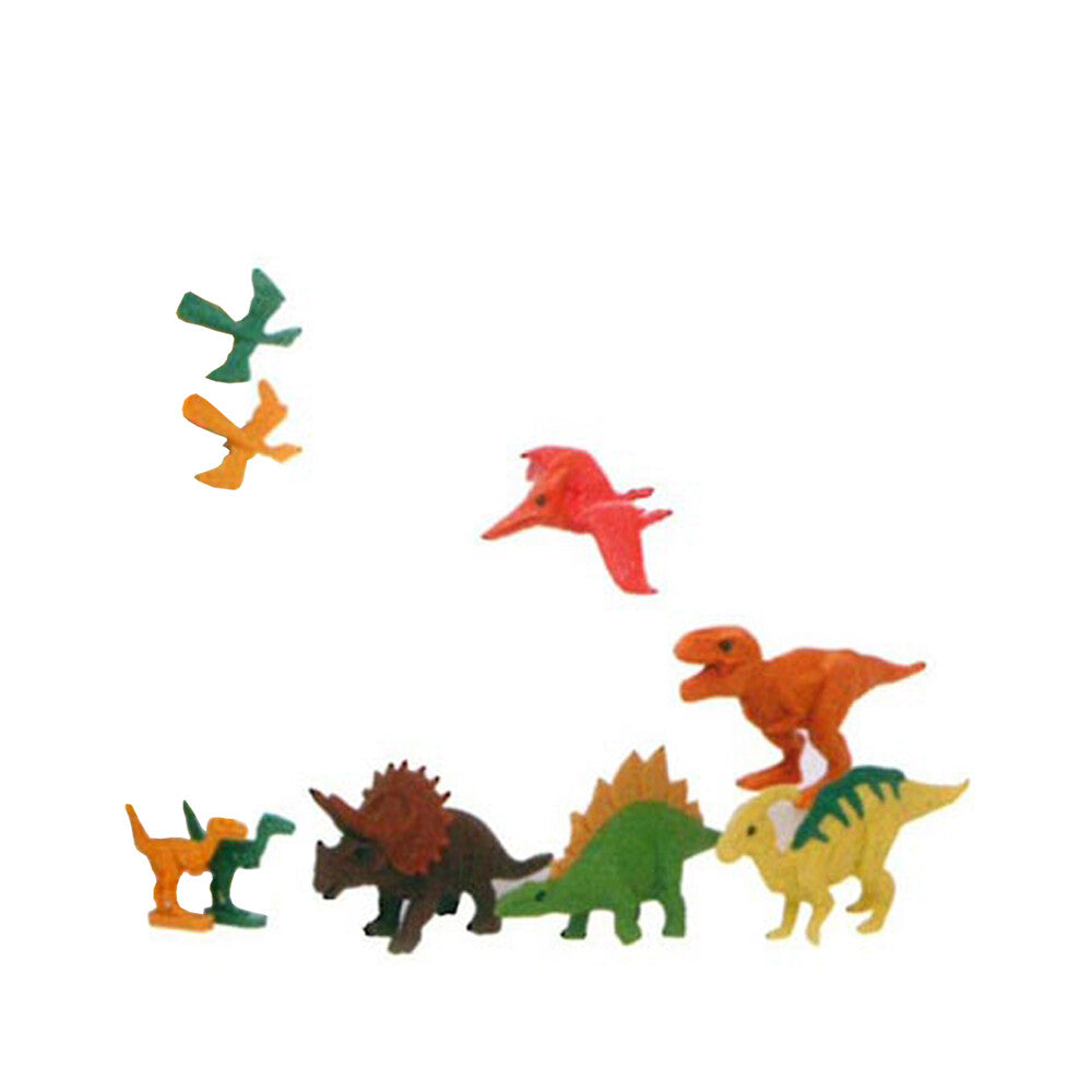 IWAKO Japanese Puzzle Eraser Set – Dinosaur Vol.1 & Vol.2 (2 Packs)