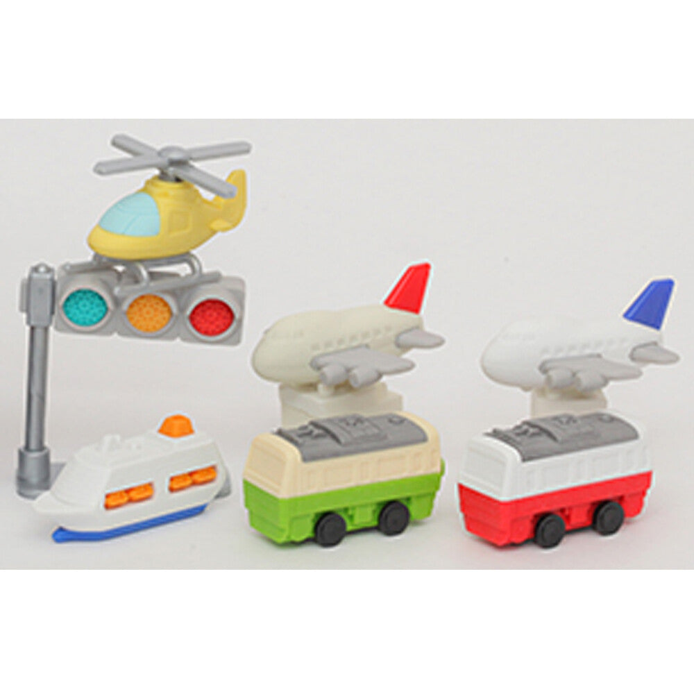 IWAKO Japanese Puzzle Eraser Set – Emergency Vehicles & Transportation (2 Packs)