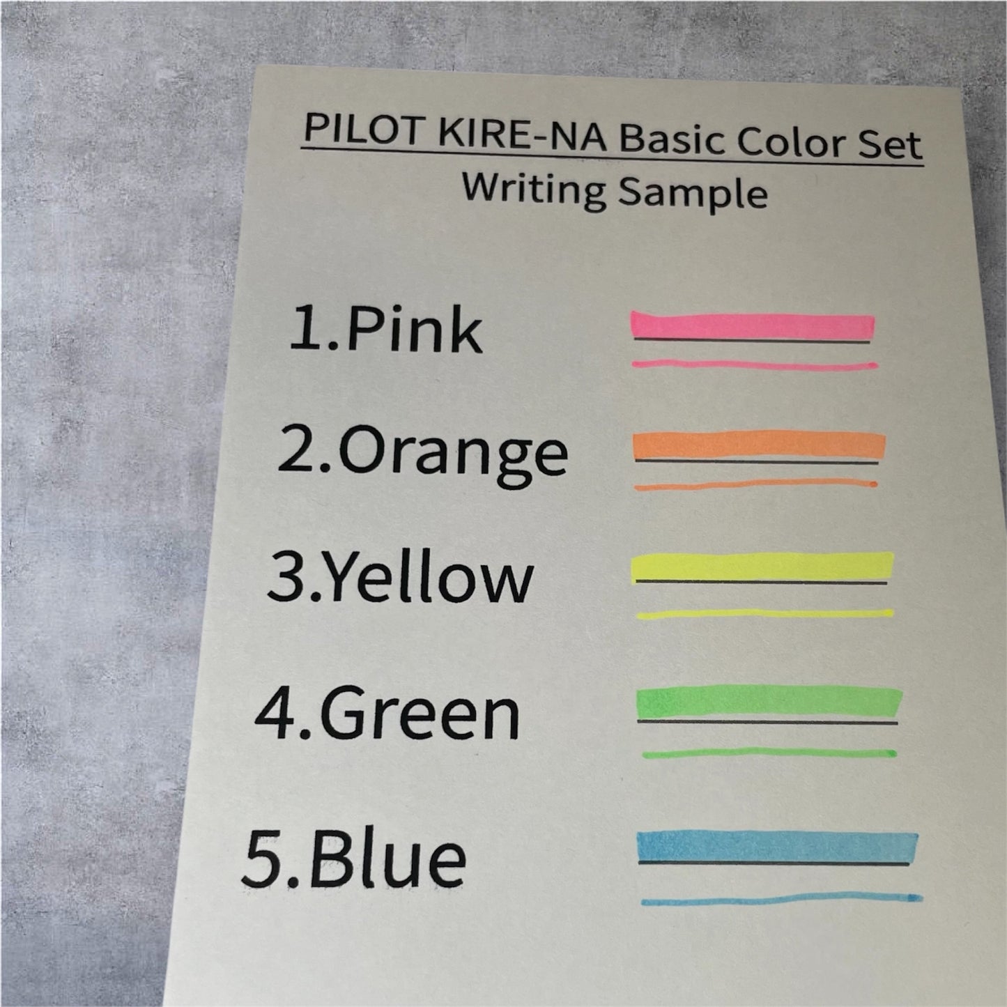PILOT KIRE-NA Minimal Highlighter Set – 5 Colors