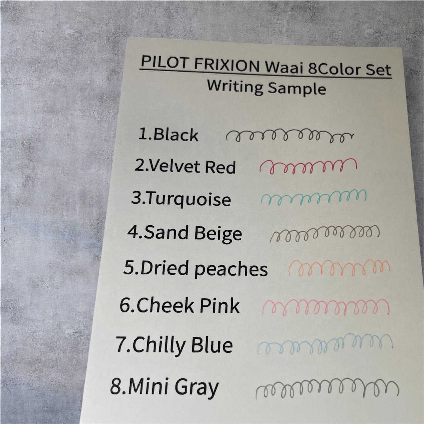 PILOT FriXion Waai Erasable Gel Pen Set – 8 Colors