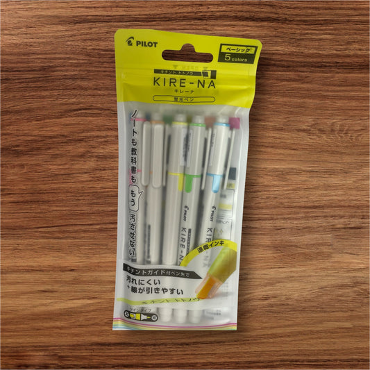 PILOT KIRE-NA Minimal Highlighter Set – 5 Colors