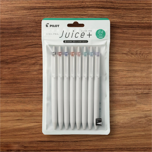 PILOT Juice+ 0.4mm Gel Pen Set – 8 Colors Japanese Stationery