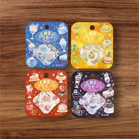 Kawaii Magic Cafe Flake Sticker Set – Japanese Dessert Stickers